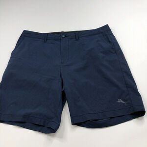 Tommy Bahama Island Active 38 (Fit 40W) 9" Chino Shorts Blue PLS READ